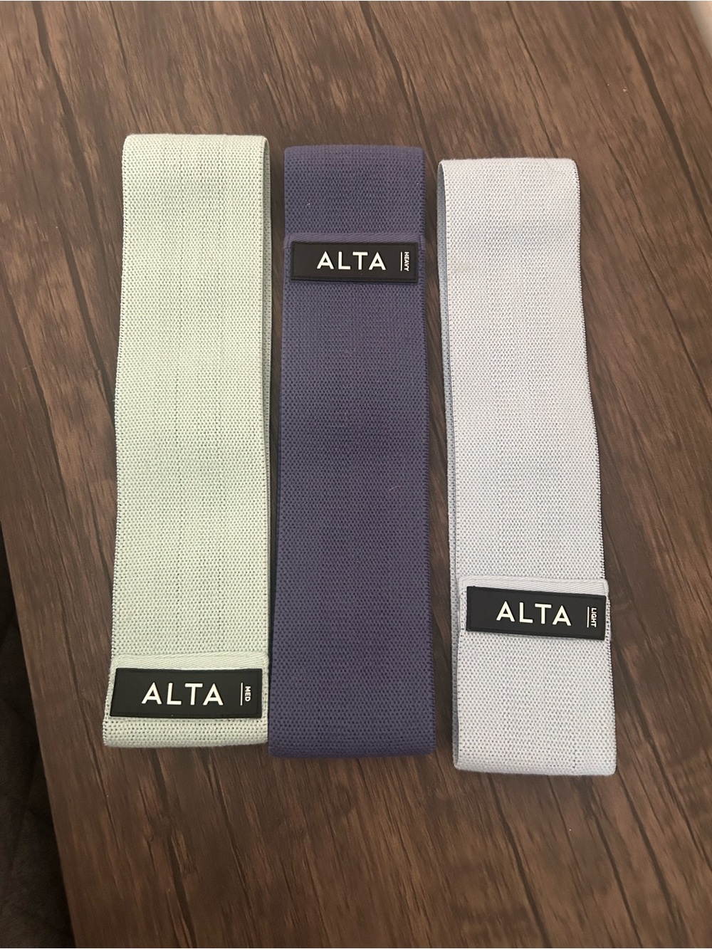ALTA Fabric Resistance Bands - Sage, Navy, Light Gray